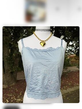 aerie Powder Blue Lace-Trim Camisole